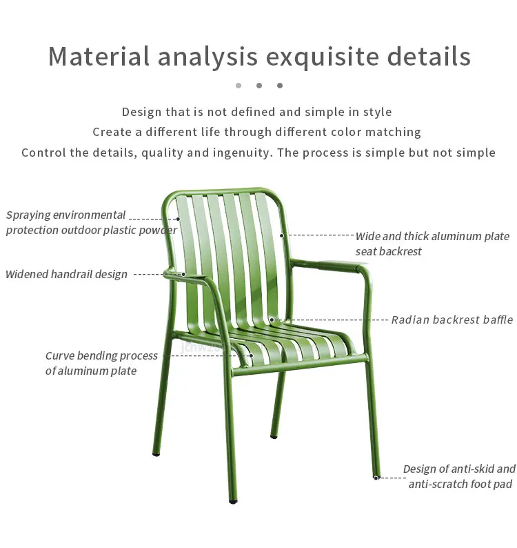 Juecheng Modern Aluminum Outdoor Dinning Table Chair Set Patio