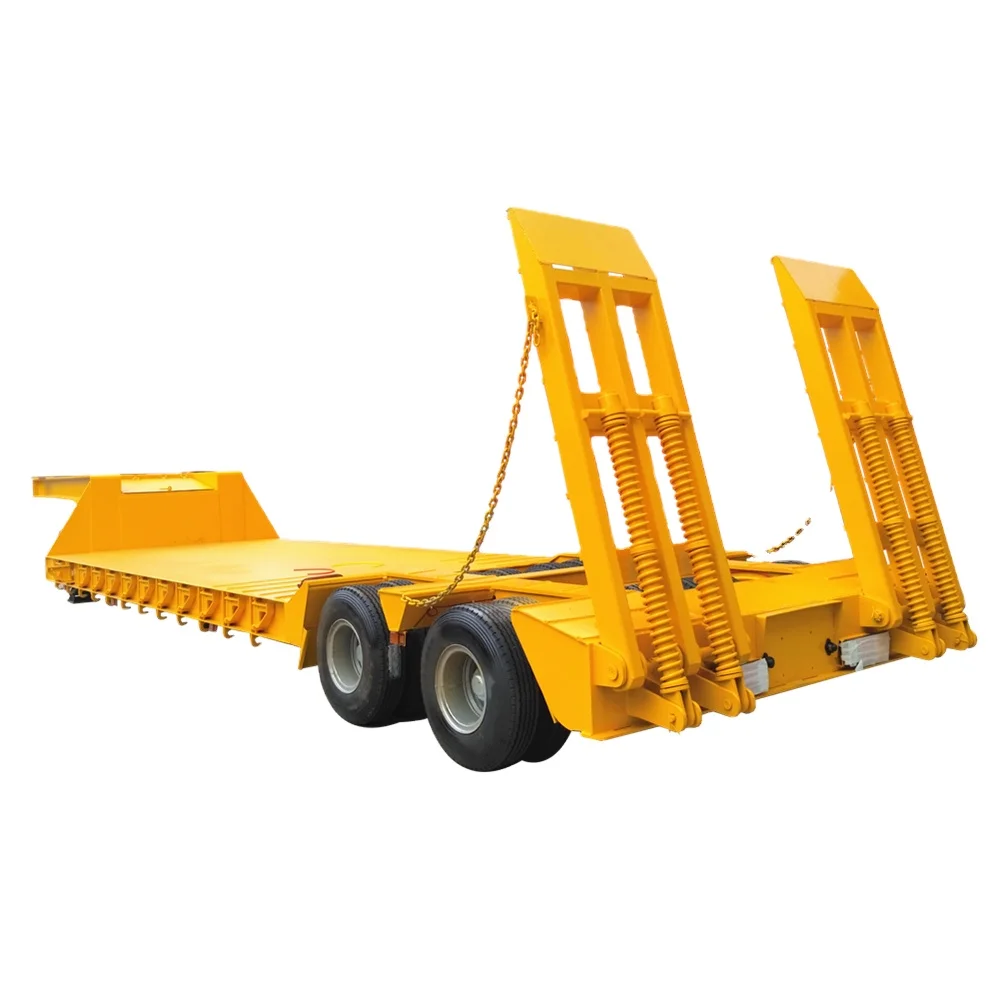 Lowboy 6 Axle 120 Ton Heavy Cargo Container Loader Lowbed Semi Trailer Truck