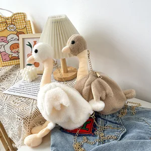 Cute Plush Small Bag with Chain 2026 New Cartoon Shoulder Bag Little Duck Doll Crossbody Bag Female