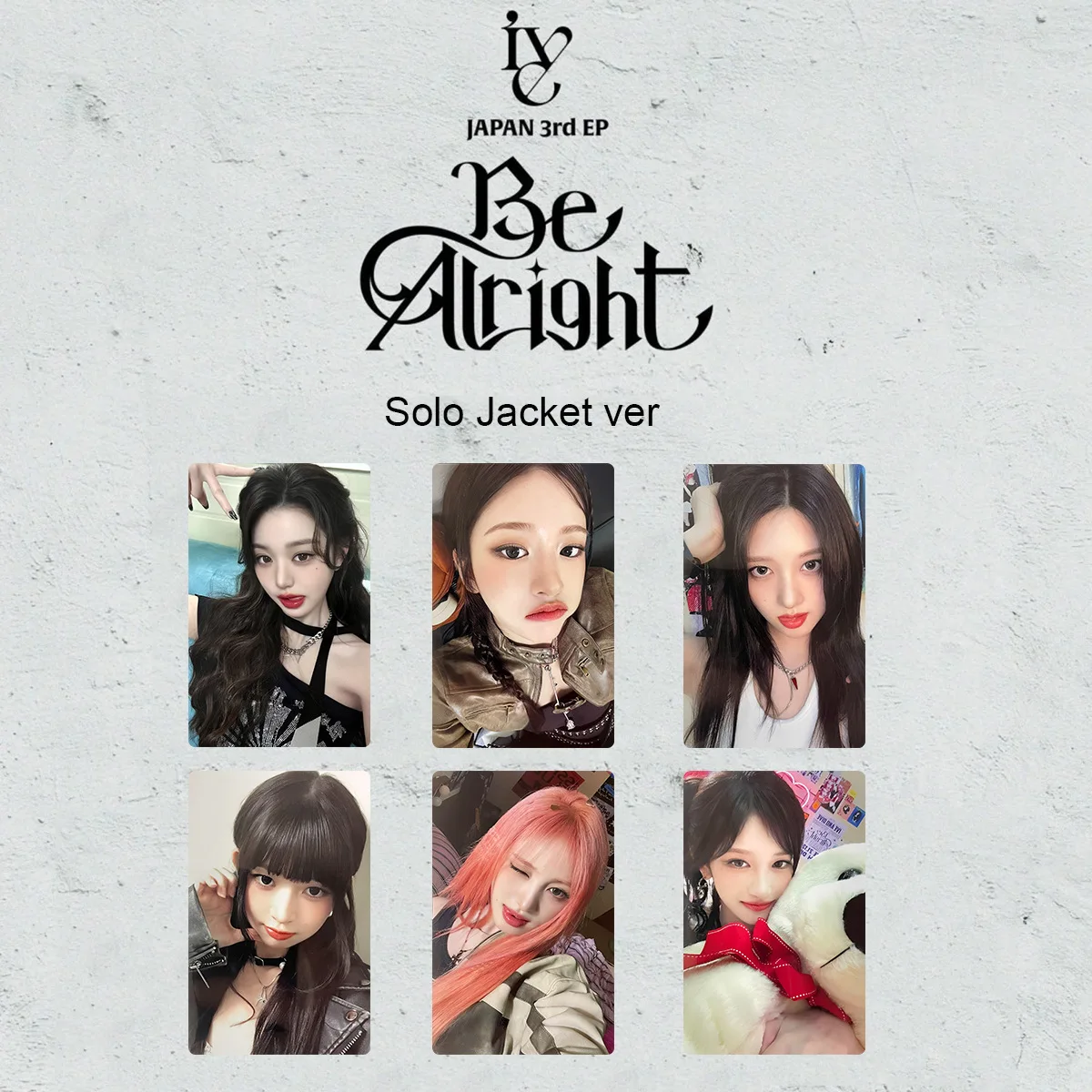 6Pcs/Set Kpop IVE Be Alright Japan Album Photocards Wonyoung Rei