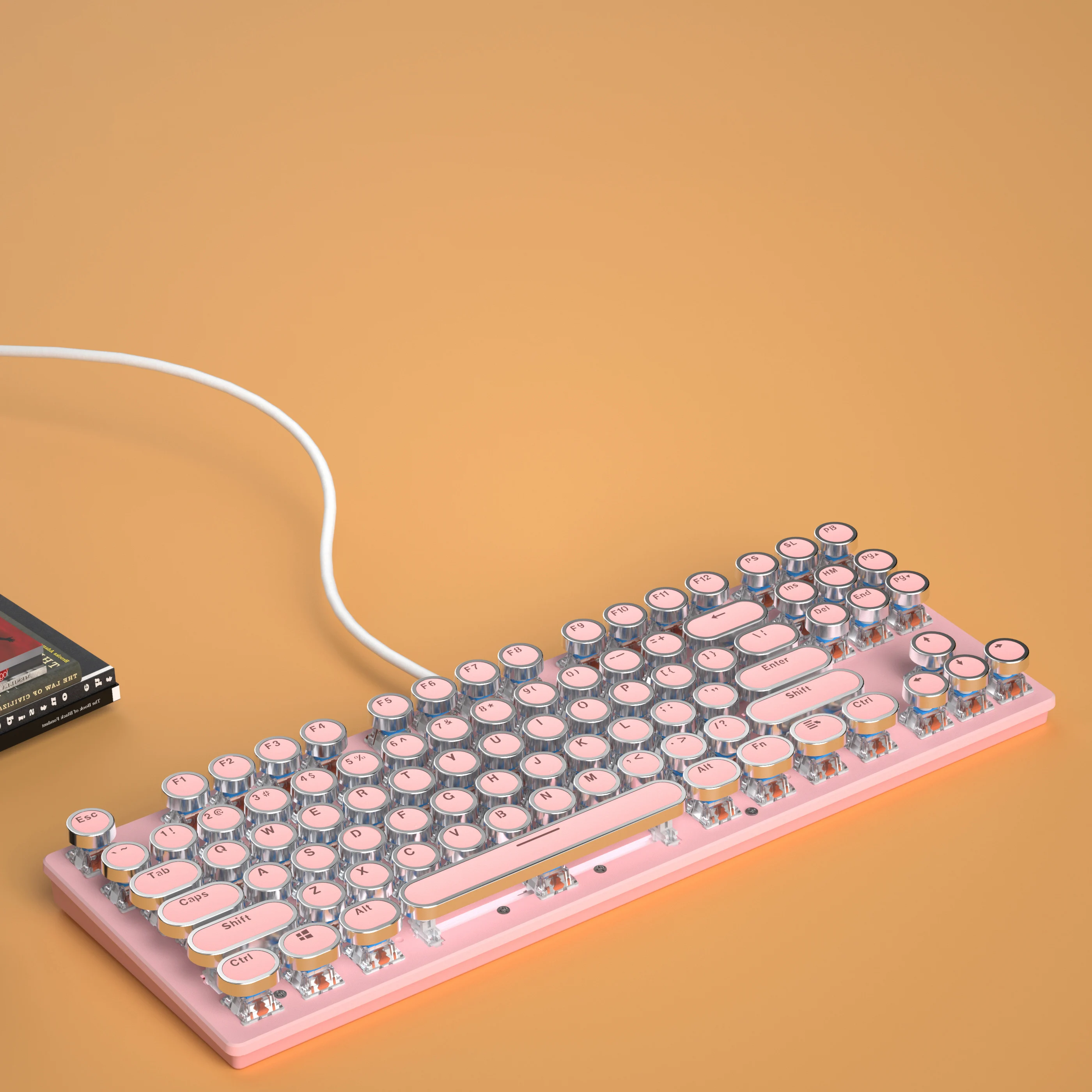 Teclado mecánico para juegos Teclado con cable con 2,4 Ghz USB RGB