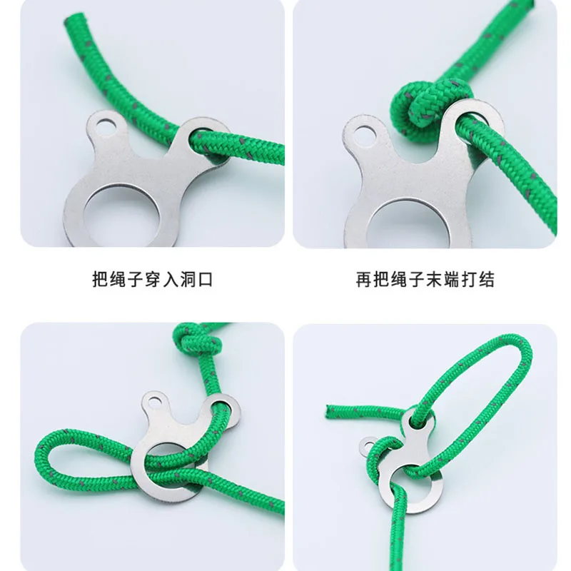 Mountaineering Buckle Outdoor Equipment 3-hole Multi-purpose Quick Knot Buckle Knotting Tool