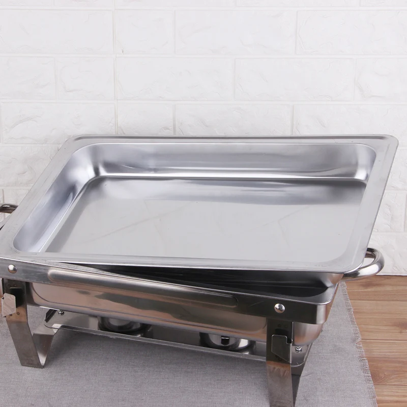 Factory Direct Sale Movable Base Stainless Steel Chafing Dish Buffet Set Food Warmer Buffet Equipment_13