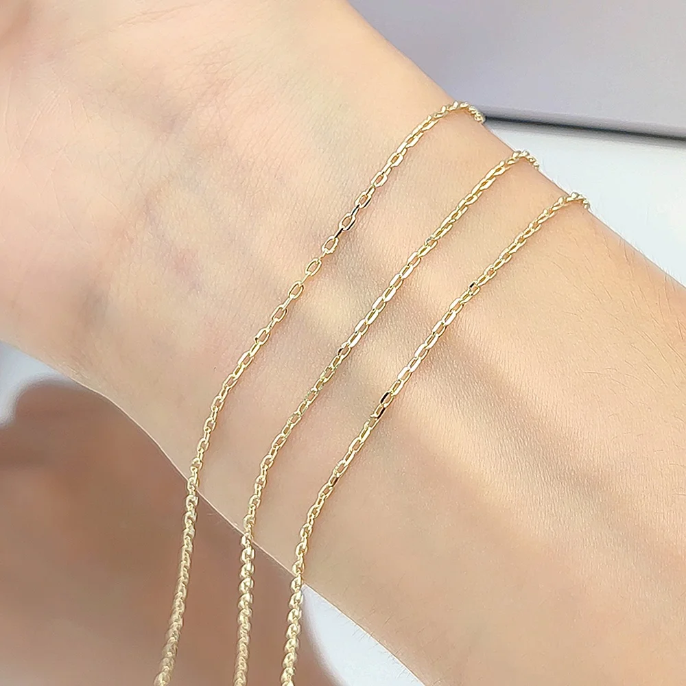 Genuine Karat Gold Pure Gold Cable Chain in Roll for Permanent Jewelry  Making