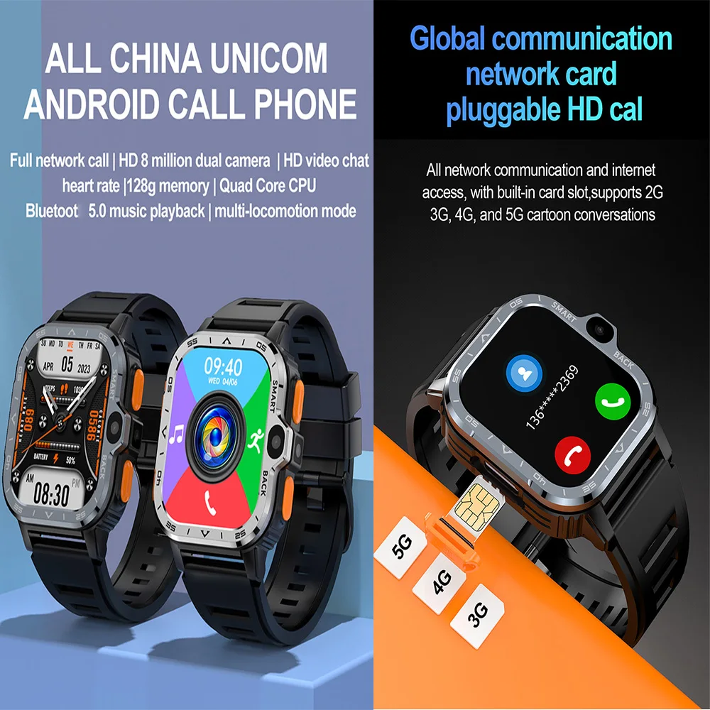 El más nuevo reloj inteligente Android 4G 2,03 