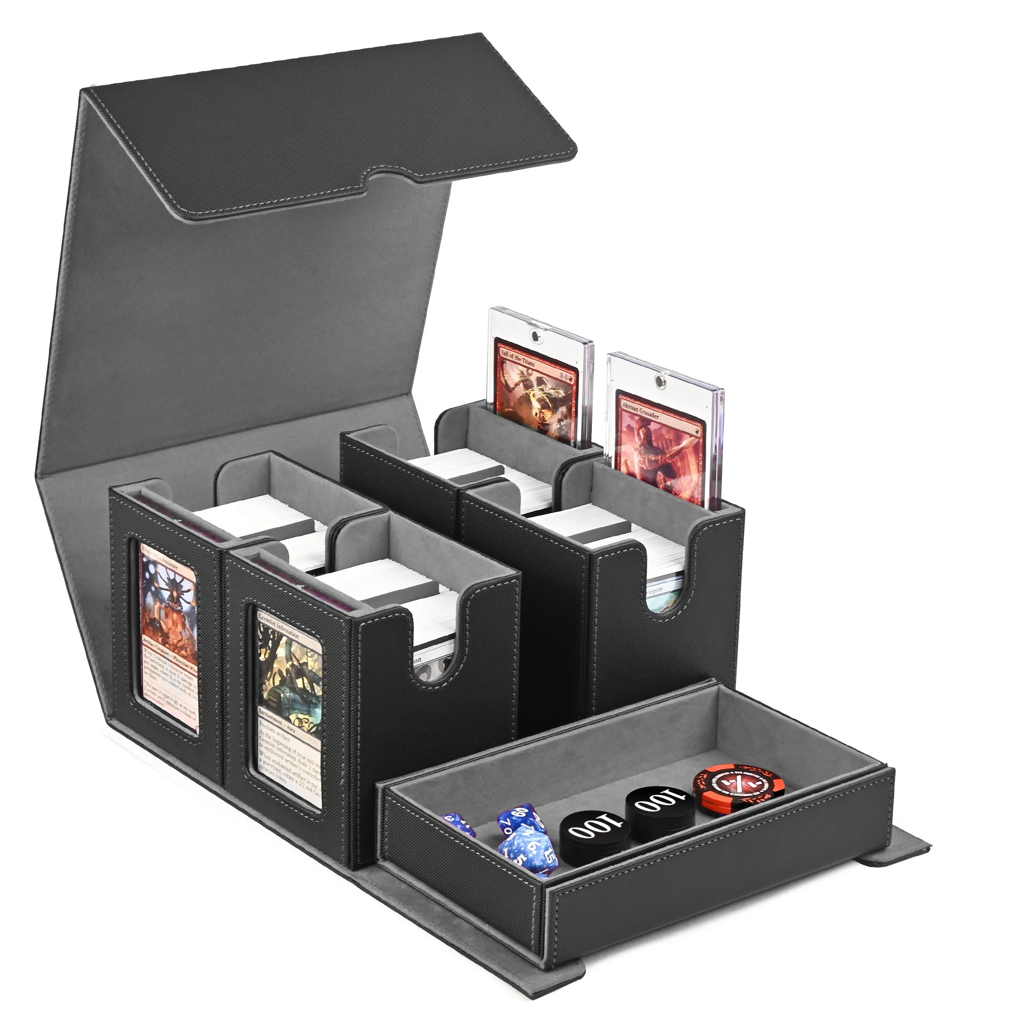 Juzi Red/White Includes 4 Deck Box and a Dice Box with Removable