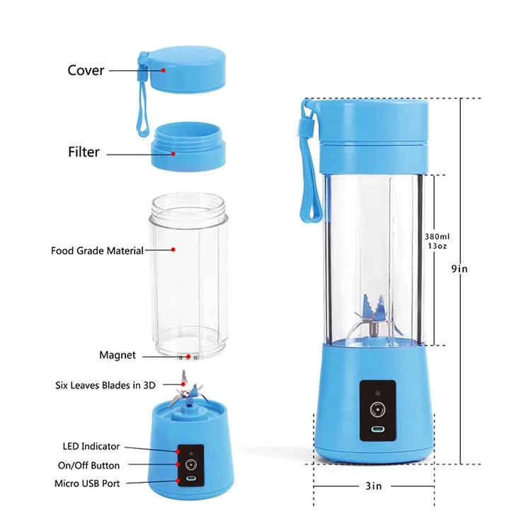 Easy to Operate Electric Juice Cup Juice Extractor Multifunctional Home Juicing Cup Portable Kitchen Supplement Mixer Crusher 6