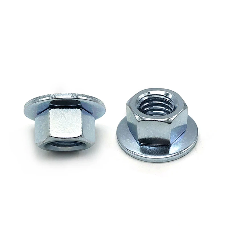 DIN6923 SS201 SS304 SS316 M6 M7 M8 M10 Large Hex Flange Nut With Serrated