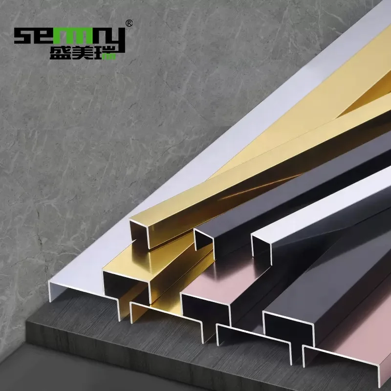 Hot Newest High Quality Edge Trim Ceramic Aluminium Tile Trim Strips Large Quantity in Stock U Channel