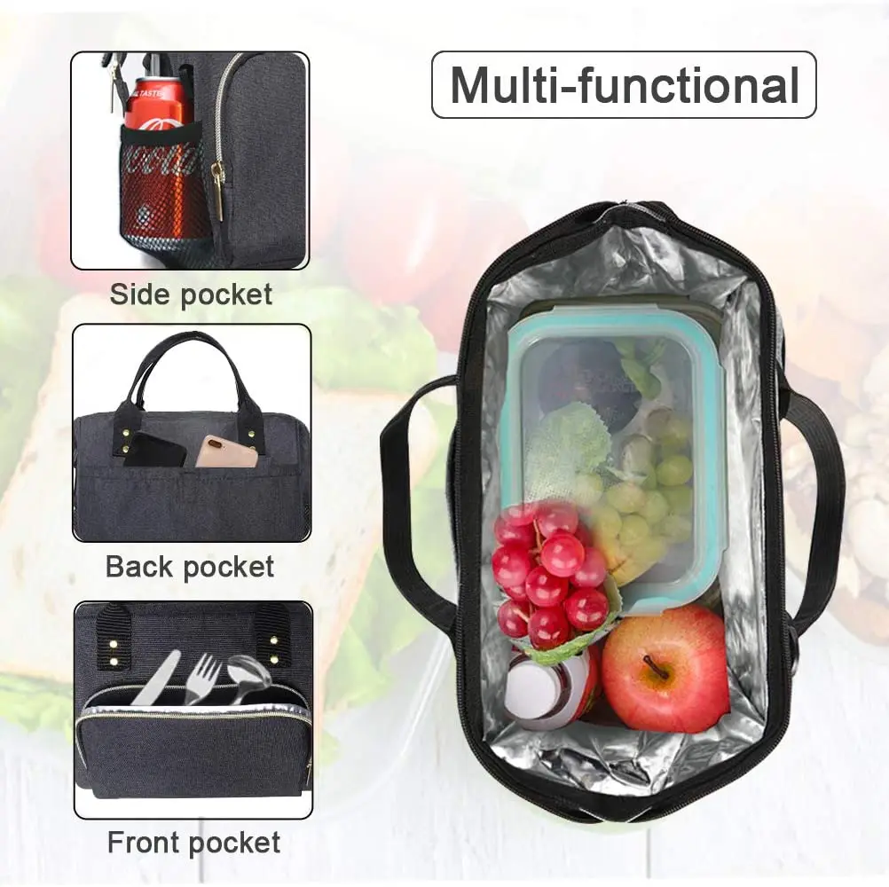 ideaTech Lunch Bag for Women, Instant Lunch Bag, Large Tote Bag, Leakproof  Reusable Cooler Lunch Bags for Work, Kids Lunch