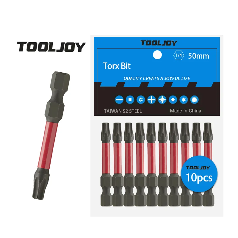 10 Piece Impact Bit Torx T10 T20 T25 Bit Torsion Screw Bit Set