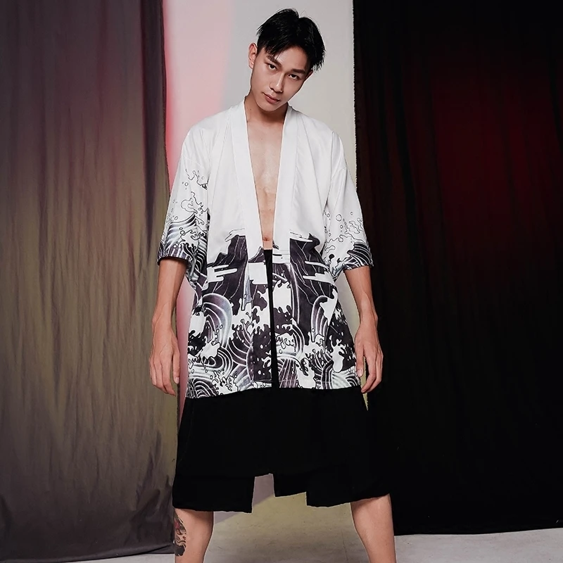 Ethnic Clothing Yukata Men 2023 Summer Japanese Fashion Male Asian Clothes  Boho Kimono Cardigan Shirt Haori Kimonos FF2414 From Pangxiemo, $32