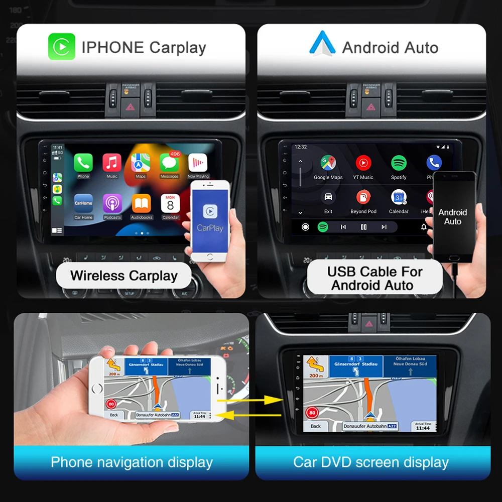 2Din Android Car Radio 4G RAM Car Stereo DVD GPS Navigation Player Multimedia Android Auto Carplay for Peugeot 308 T9