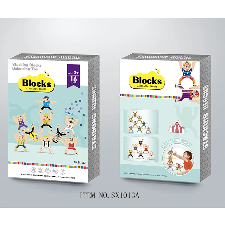 Plastic Stacking Block 3d Diy Building Blocks Balancing Game Balance Block Toy Desktop Game for Kids Acrobatic Troupe Brick Toys