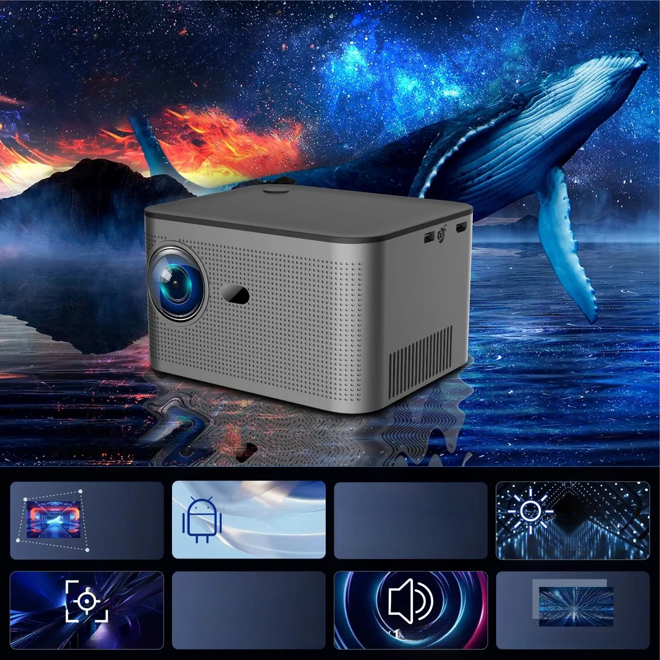 Short Throw Factory Smart Projector Android LCD 3D Mini