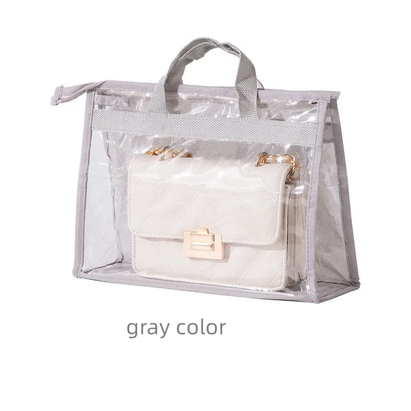 Высокое качество многоразмерная прозрачная сумка сумки для хранения с молнией и ручками органайзер Пылезащитная