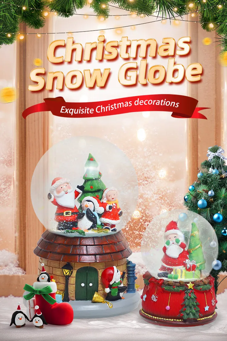 2024 Xmas Santa Claus Crystal Ball Children Snow Globe Christmas Glass Ornament Winter Ornament Suppliers details