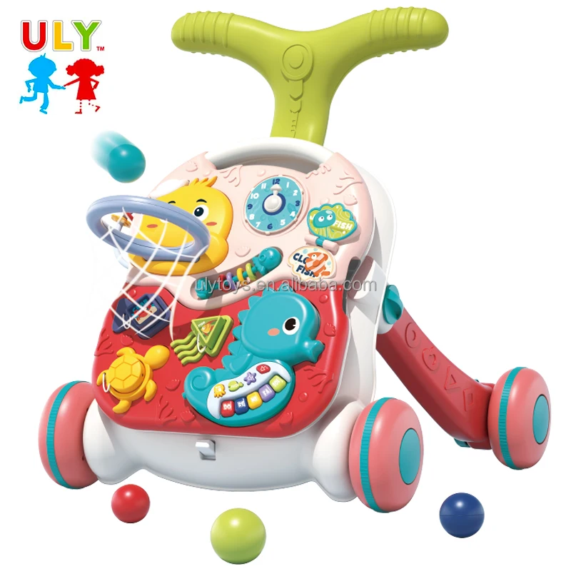 2in1 Baby Toddler Toy Sit To Stand Activity Play Center Push And Pull