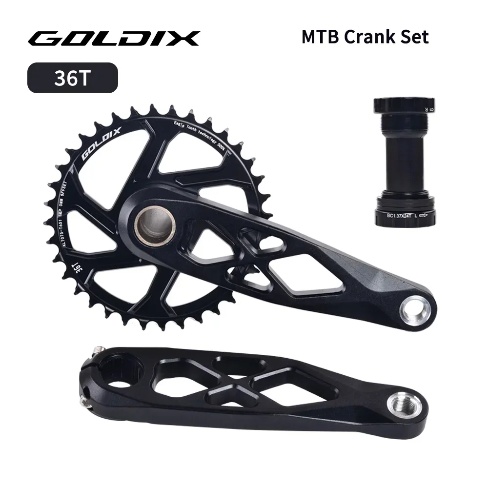 GOLDIX MTB Crankset BSA 24mm - Durable & Versatile Options