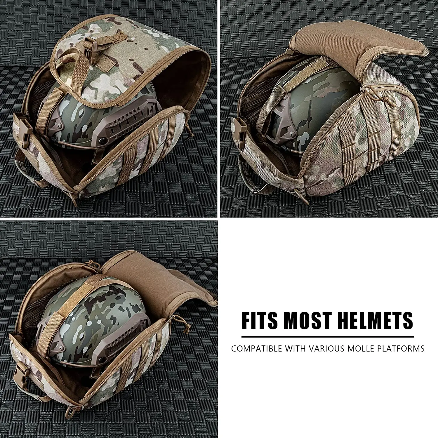 Multipurpose Molle Helmet Storage Bag For Outdoor Combat Helmets Nylon