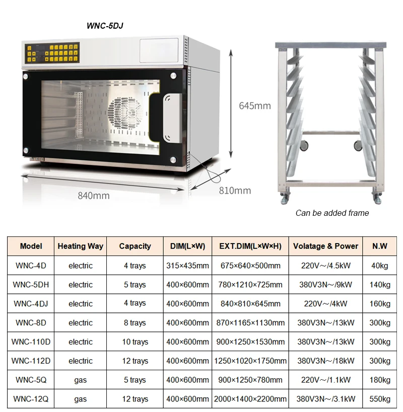 5 Trays Stainless Steel Bread Electric Industrial Convection Ovens Commercial Kitchen Convection
