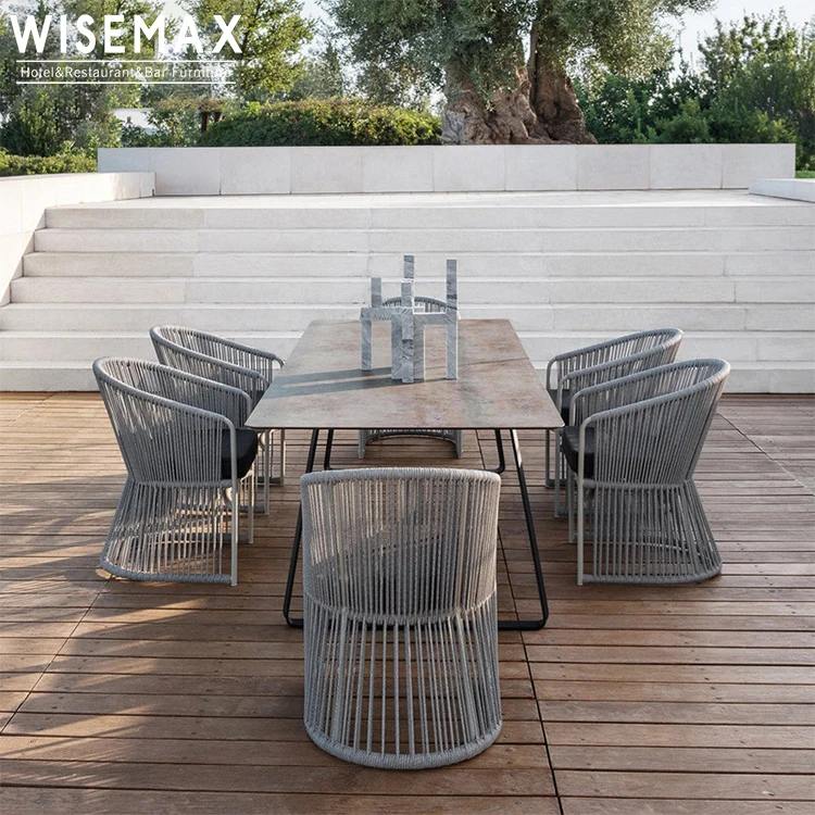 modern aluminum outdoor dining set