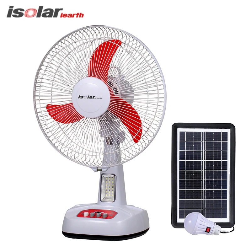 Trending AC DC Table Fan Solar Rechargeable Fans 3 Speed Home Fan 14