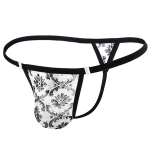 Adult Lingerie Mens Micro Mini Pouch Thong Sexy G String Picture Underwear Thong Photos Men Pics Breathable Wholesale-men-thongs