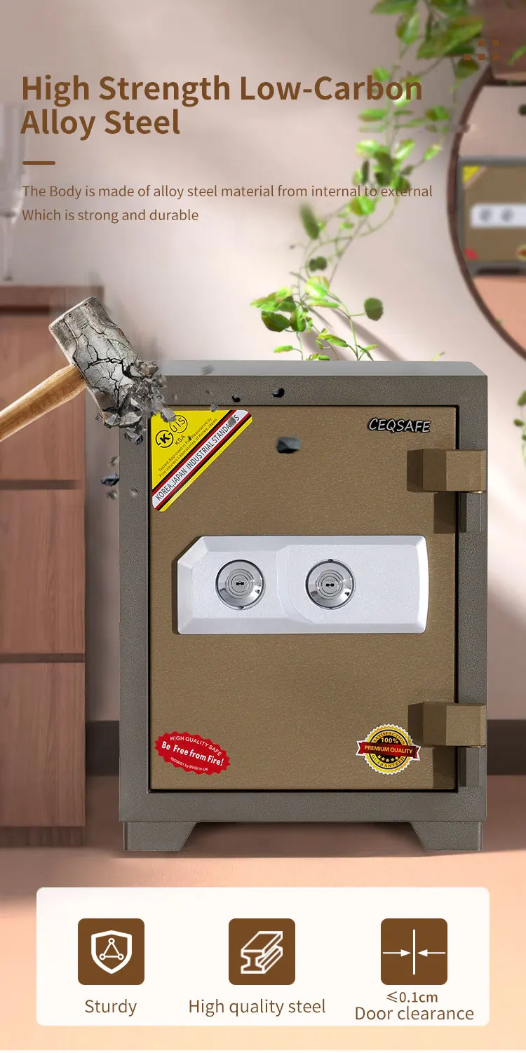 CEQSAFE High-end Resistant Fireproof Safe Box Electronic Digital Safe Cash Box manufacture