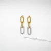 Orecchino con catena d'oro e ciondolo in argento YF5144
