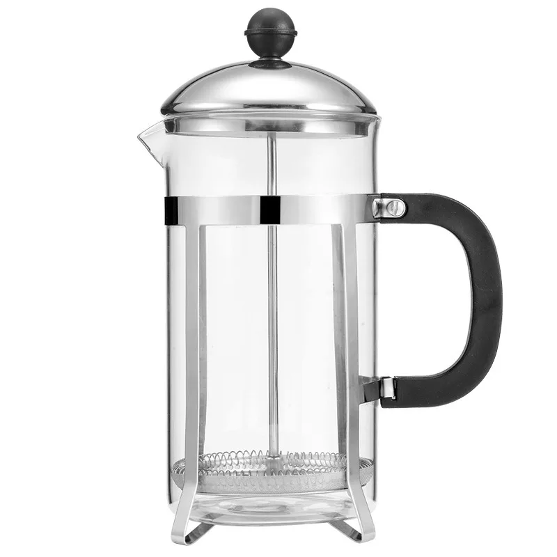 350ML/600ML/1000ML Gold and Copper French Press Coffee Pot with Glass Versatile Home Brewing Tool