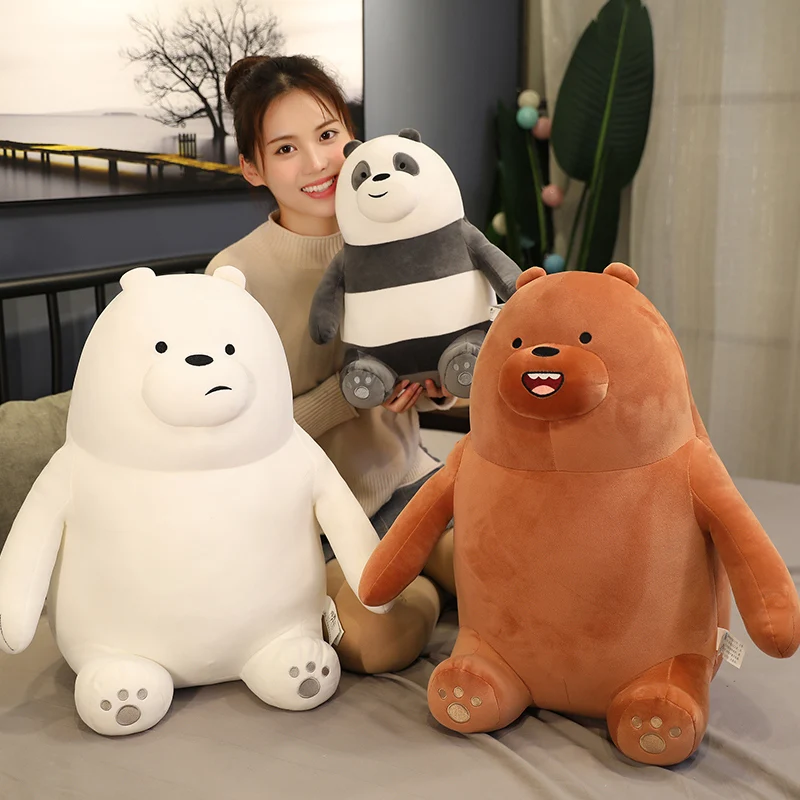 Jouets en peluche de dessin animé We Bare Bear, poupées en peluche