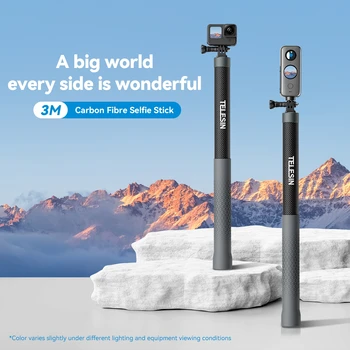 Telesin the Third Generation 3M Tube Carbon Fiber Selfie Stick  for gopro Action Camera Accessories detail image