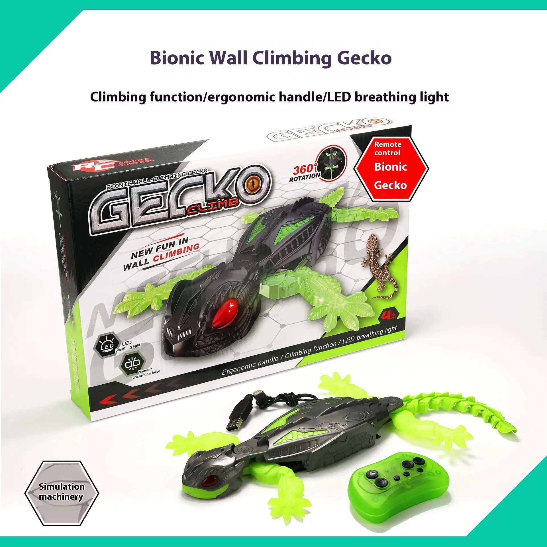 Remote Control Lizard That Climbs Walls Rechargeable Remote