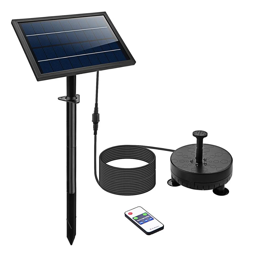 Remote Control Solar Mini Fountain Kit Garden Backyard Outdoor Landscape  Atmospheres Multiple Color Smart Water Pump