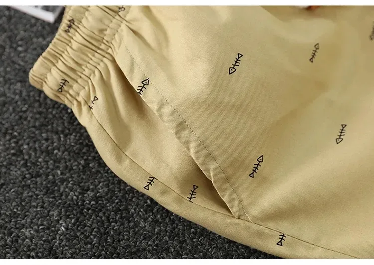Großhandel für Herren, locker geschnittene Shorts, lässig, locker gestrickt, gerade Freizeithosen, Baumwolle, kurze Hosen, Hosen, Shorts, Pants610_voghion.com