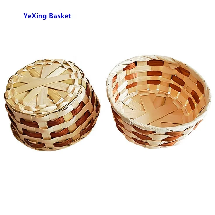 Cheap Price Bamboo Gift Basket With Handle For Easter/christmas Gift