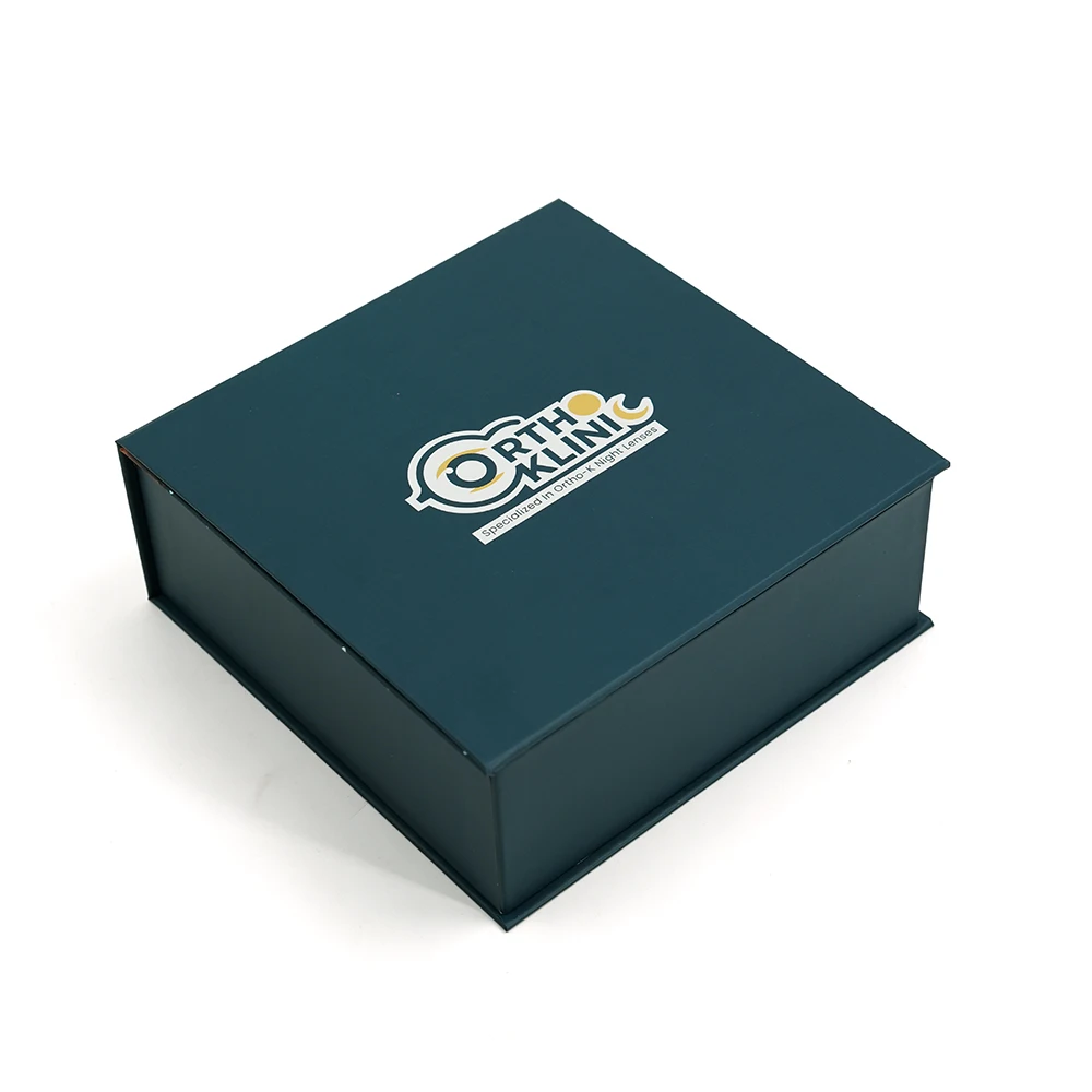 Personalized Book Type Rigid Optical Lens Box Packaging Paper Contact Lenses Case Packing Boxes with Mirror