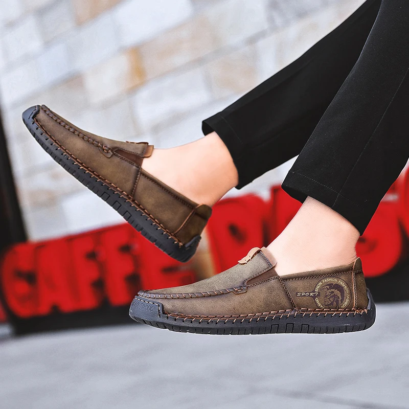 Brand New Fashion Men Loafers Men Leather Casual Shoes High Quality Adult Moccasins Men Driving Shoes Male