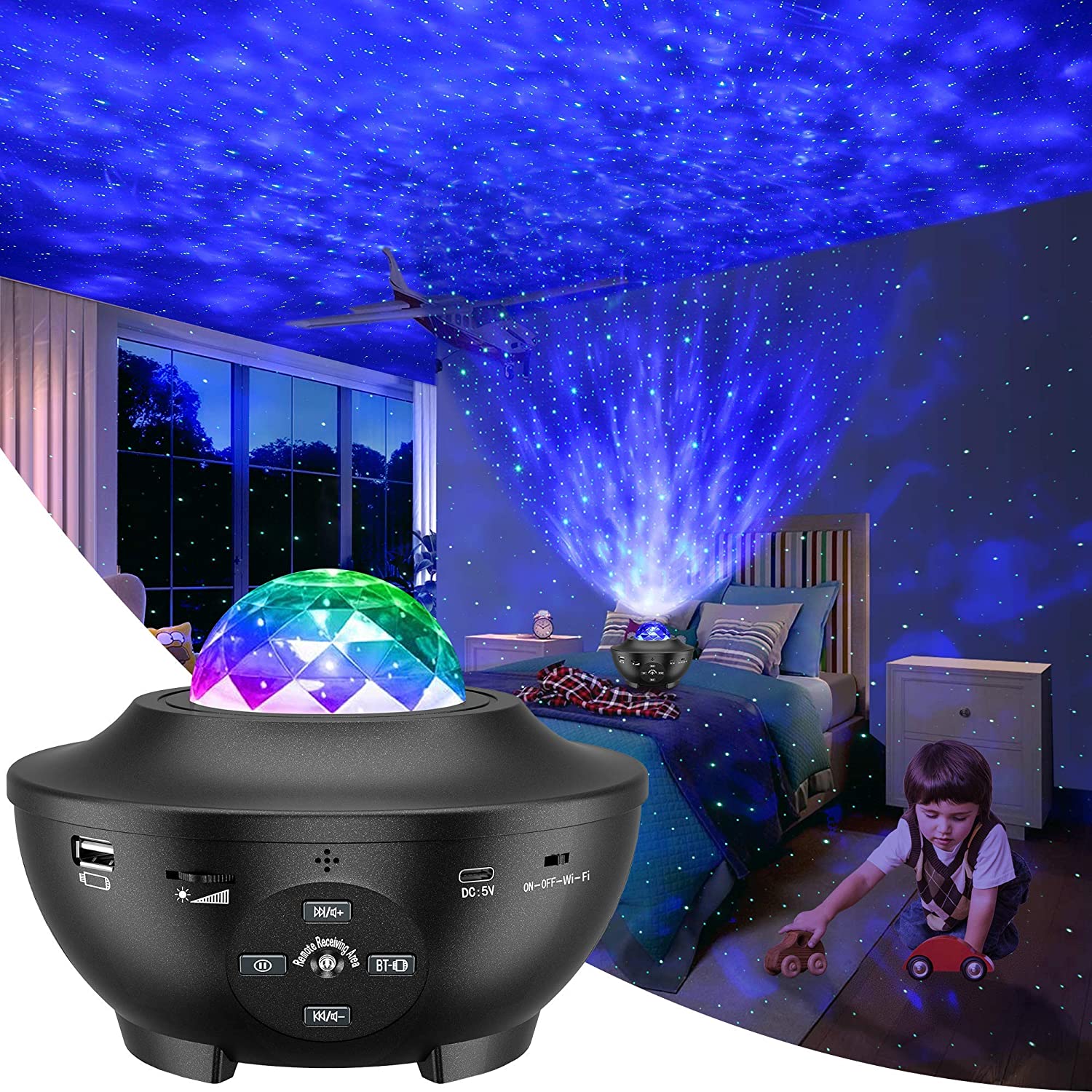 Galaxy Star Projector 3 in 1 Projector LED Nebula Cloud Night Light Lamp with Blue-tooth Music Speaker