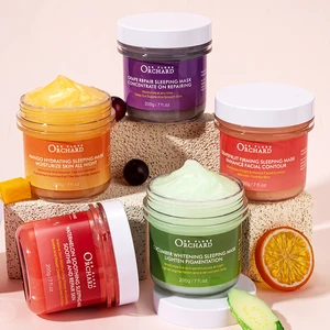 2023 Best Fruit Facial Jelly Sleeping Mask, Firming Whitening Hydra Moisturizer Mango Grape Watermelon Sleeping Mask