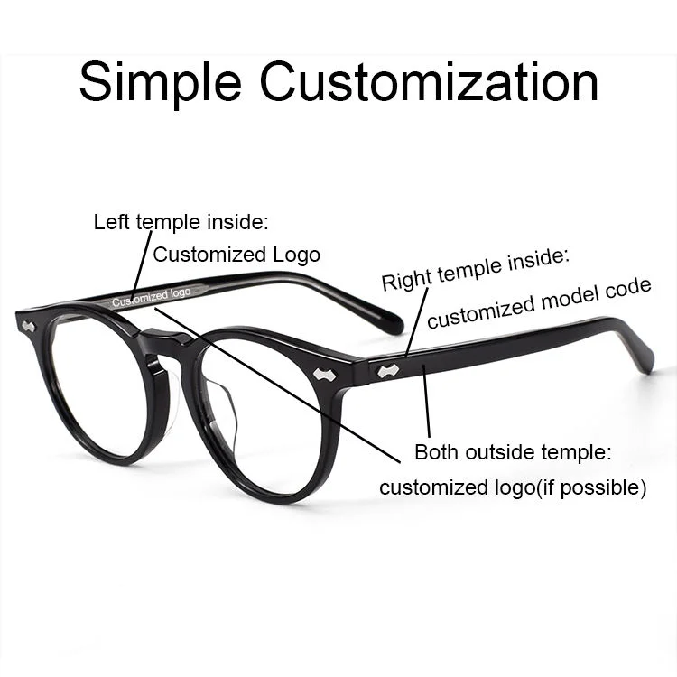 Luxury Titanium Round Eyeglasses - Gold