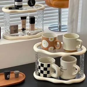 High-End Plastic Desktop Storage Rack for Cup Entrance Bathroom Products Perfume Skin Care Cosmetics Storage Box