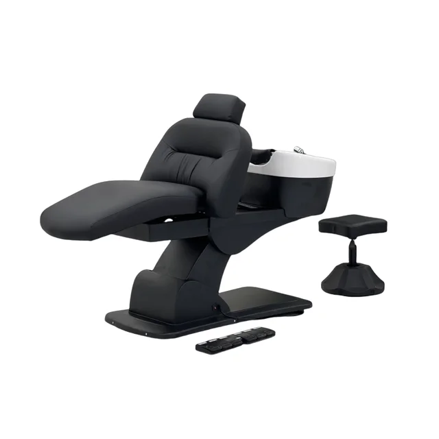 High quality luxury Beauty Salon customized Modern Electric shampoo Soft headrest Chair Spa with rotation function