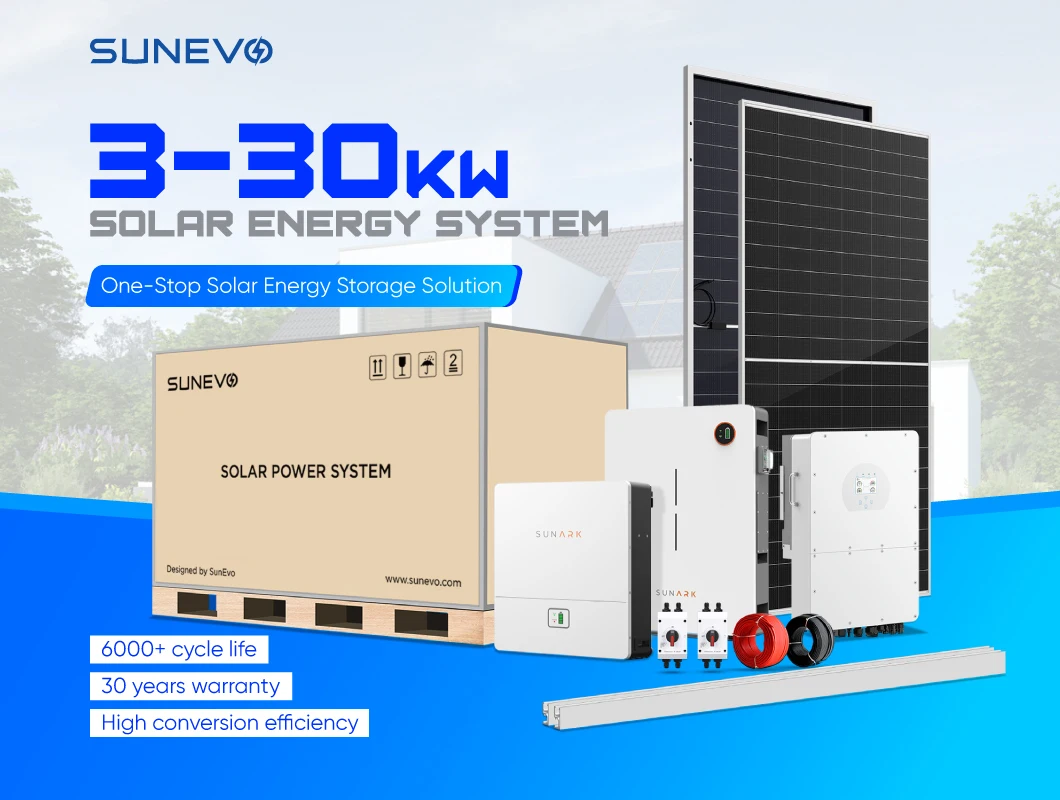 Sunevo 10kw off Grid Hybrid Solar Power System 10kw 20kw 30kw Complete ...