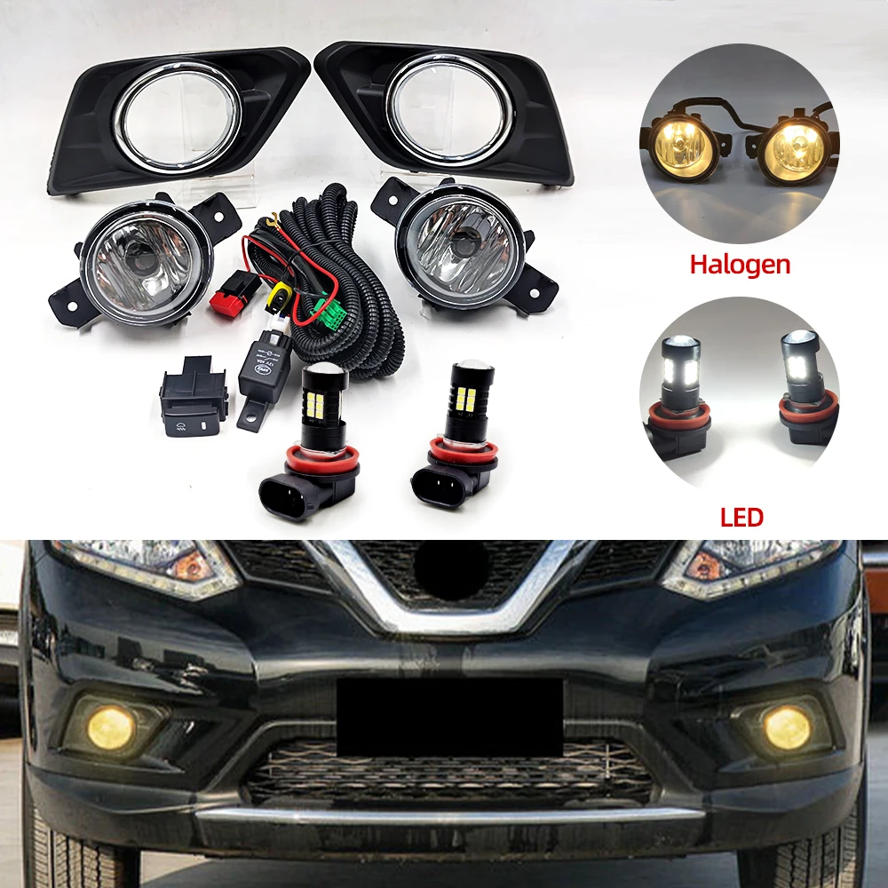 Bouton Commutateur Feu Antibrouillard LED DRL Compatible Nissan X-Trail T32 & Qashqai J11
