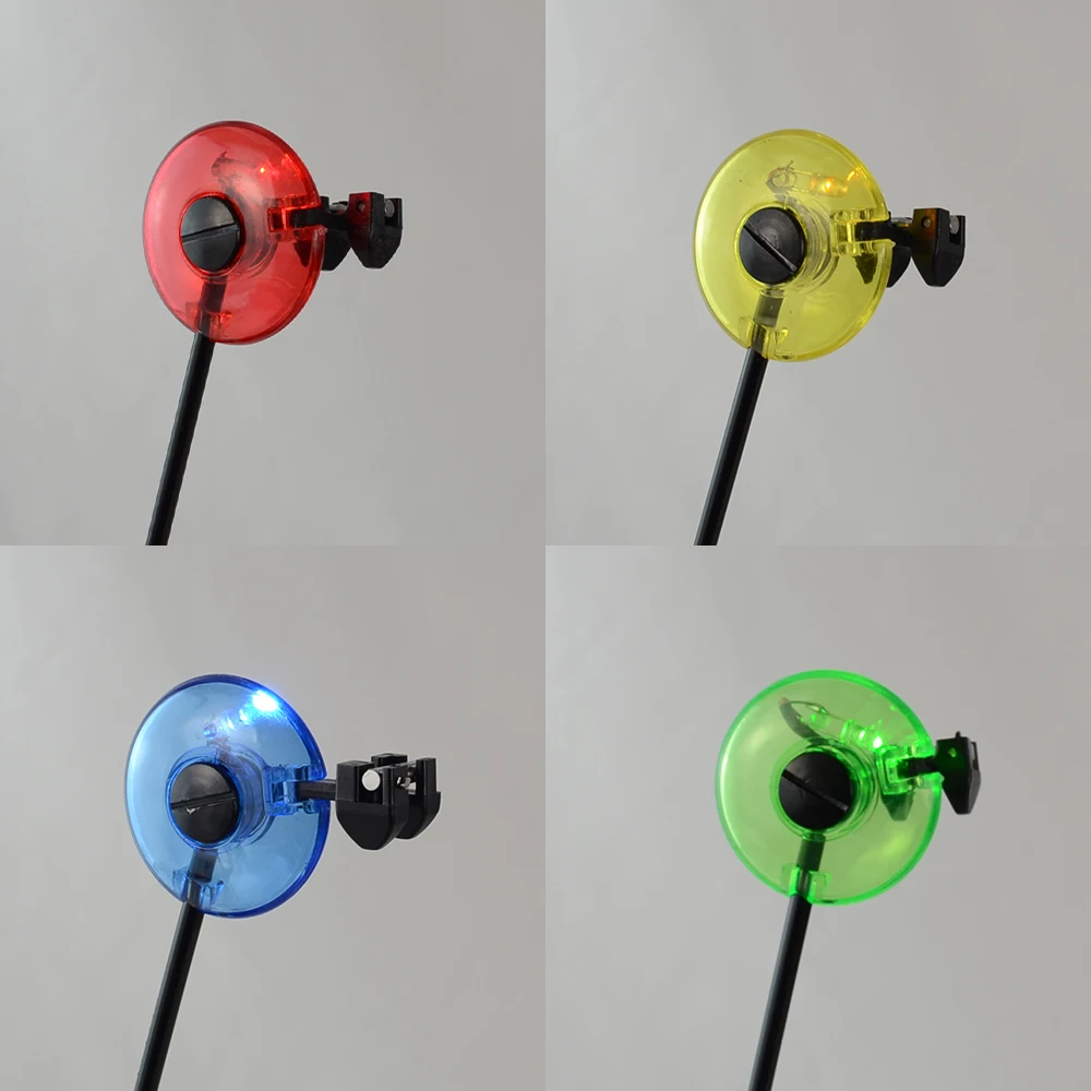 Carp Fishing Swinger Set Led Illuminated Swinger Drop Off Indicator for Carp Fishing Tackle Accessories 4pcs in Zipped Case