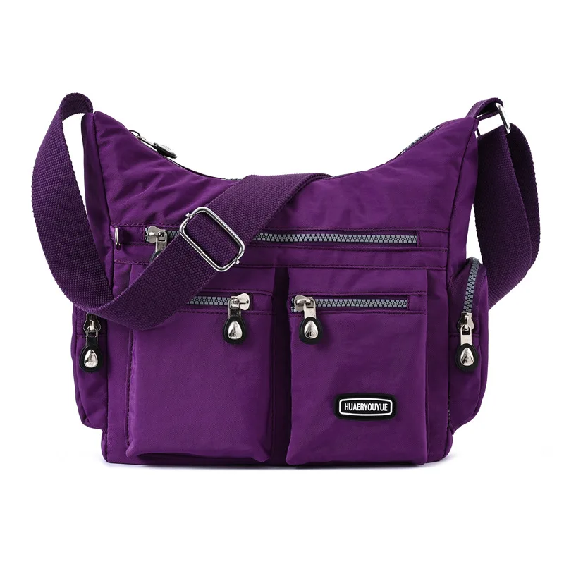 One Shoulder Nylon Waterproof Crossbody Bag for Women - Durable