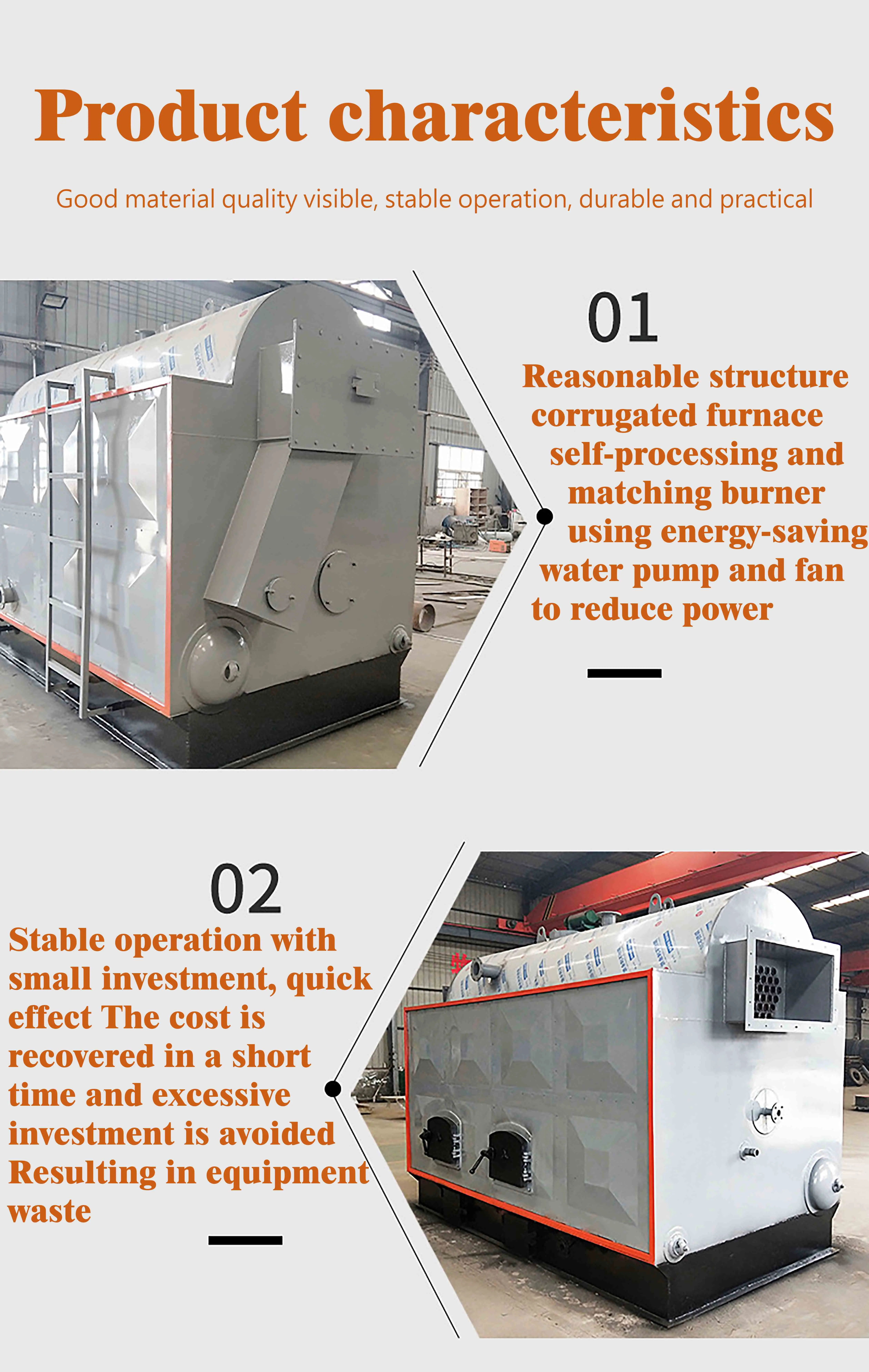 14000KW Biomass Wood Outdoor Log Boiler Efficient Durable