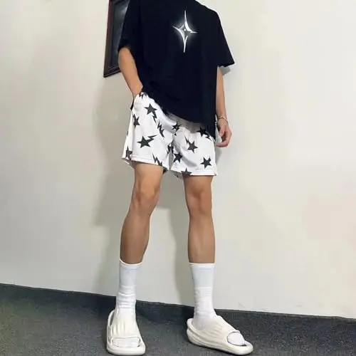 Men's Mesh Graphic Print Shorts Casual Work Out Cool Shorts Gym Basketball Running Short